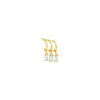 Gold / Single Colored Triple Dangling Baguette Stone Earring - Adina Eden's Jewels
