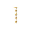 14K Gold / Single Diamond 5 Cluster Drop Stud Earring 14K - Adina Eden's Jewels