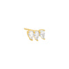 Gold / Single Triple Teardrop Curved Bar Stud Earring - Adina Eden's Jewels