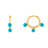 Turquoise Turquoise Huggie Earring - Adina Eden's Jewels