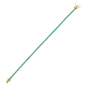 Turquoise Colored Tennis Bracelet - Adina Eden's Jewels