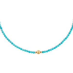 Turquoise Turquoise Bead Choker - Adina Eden's Jewels