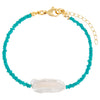 Turquoise Baroque Pearl Color Beaded Anklet - Adina Eden's Jewels