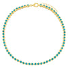 Turquoise / 3 MM CZ Bezel Anklet - Adina Eden's Jewels