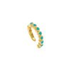 Turquoise / Single Mini CZ Bezel Ear Cuff - Adina Eden's Jewels