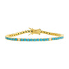 Turquoise Pavé Accented Colored Tennis Bracelet - Adina Eden's Jewels