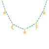  Celestial Enamel Beaded Necklace - Adina Eden's Jewels