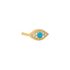 Turquoise / Single Pavé Evil Eye Stud Earring - Adina Eden's Jewels
