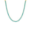 Turquoise Turquoise Heart Bezel Tennis Necklace - Adina Eden's Jewels