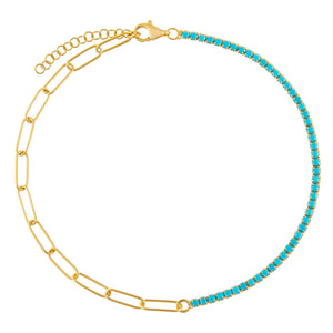  Tennis X Link Anklet - Adina Eden's Jewels