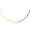 Turquoise Tennis X Link Necklace - Adina Eden's Jewels