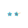 Turquoise Turquoise Flower Stud Earring - Adina Eden's Jewels