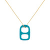 Turquoise Large Enamel Soda Can Top Necklace - Adina Eden's Jewels