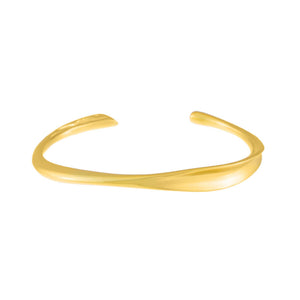 Gold Twist Matte Bangle - Adina Eden's Jewels