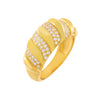 Gold / 6 Pavé Braided Ring - Adina Eden's Jewels