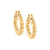 Gold Solid Twisted Hoop Earring - Adina Eden's Jewels
