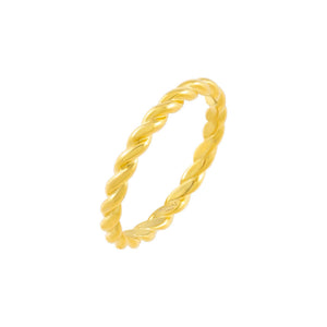 Gold / 6 Thin Rope Ring - Adina Eden's Jewels