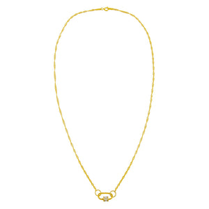  Mini Baguette Rope Toggle Singapore Necklace - Adina Eden's Jewels