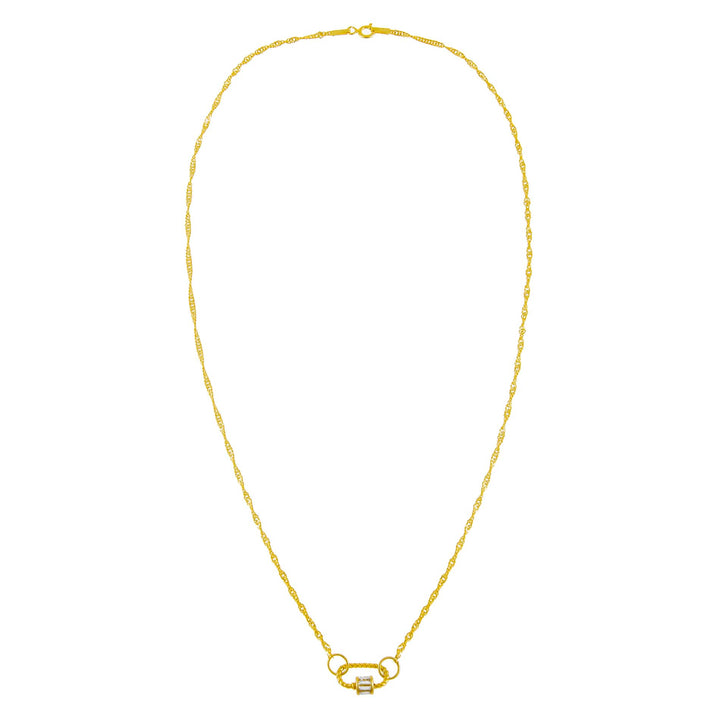  Mini Baguette Rope Toggle Singapore Necklace - Adina Eden's Jewels