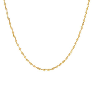 Gold / 14" Twisted Herringbone Necklace - Adina Eden's Jewels