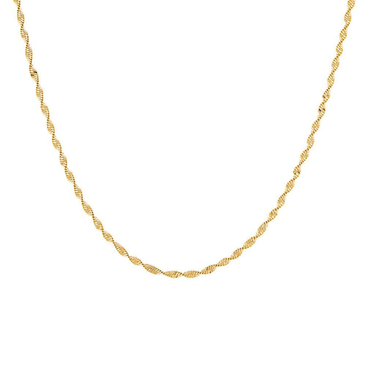 Gold / 14" Twisted Herringbone Necklace - Adina Eden's Jewels
