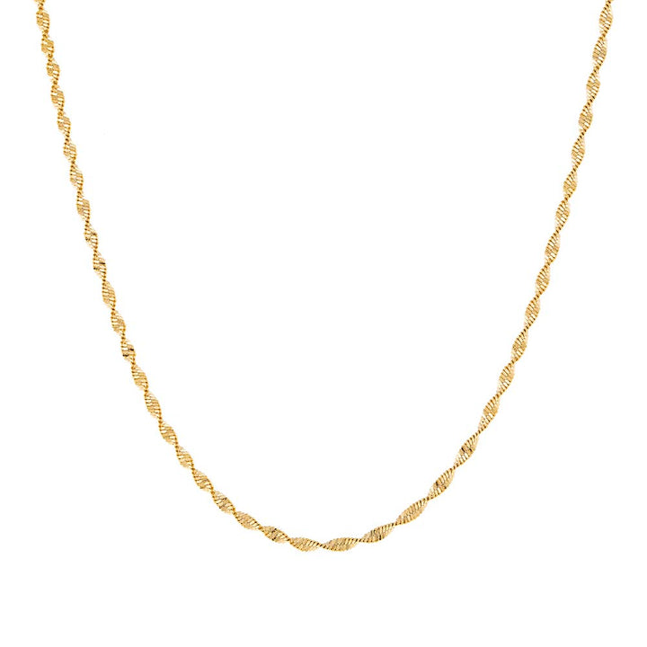Gold / 18" Twisted Herringbone Necklace - Adina Eden's Jewels