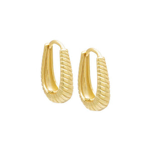 Gold Twisted Huggie Earring - Adina Eden's Jewels
