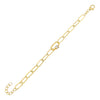 Gold CZ Baguette Rope Toggle Link Bracelet - Adina Eden's Jewels