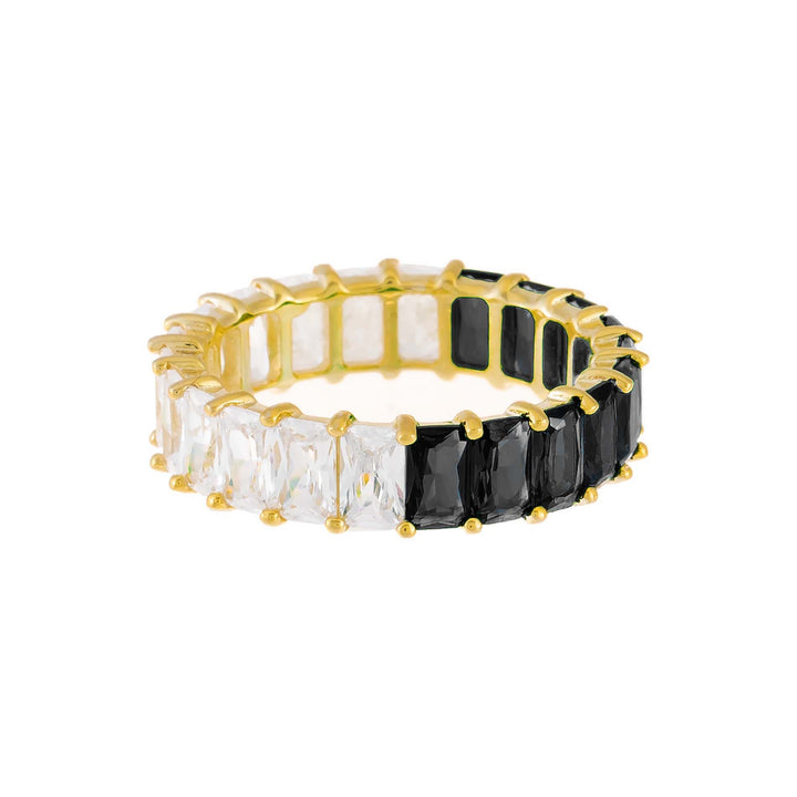  Two Tone Colored Baguette Ring - Adina Eden's Jewels