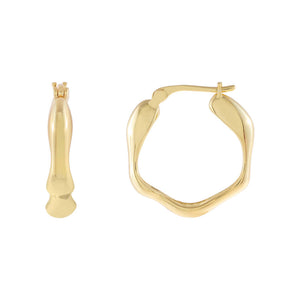 Gold Bamboo Hoop Earring - Adina Eden's Jewels
