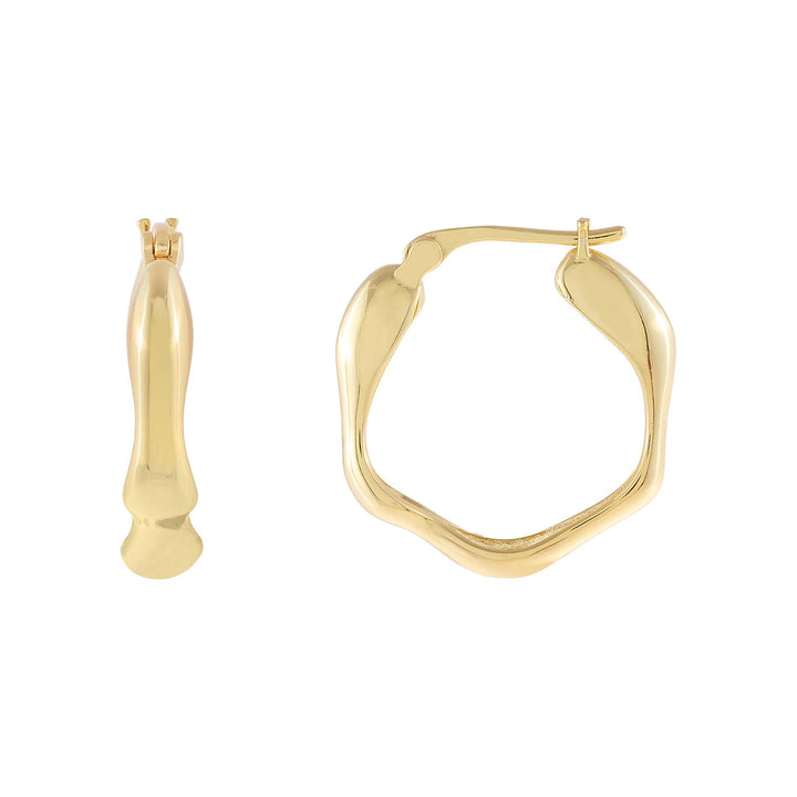 Gold Bamboo Hoop Earring - Adina Eden's Jewels