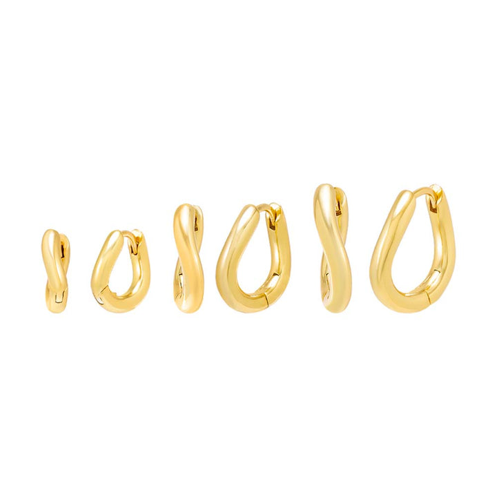  Solid Squiggly Huggie Earring - Adina Eden's Jewels