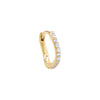 Gold / Single / 12MM Thin Pave Curved Huggie Earring - Adina Eden's Jewels