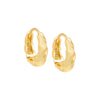 Gold / Pair Mini Chunky Graduated Twist Huggie Earring - Adina Eden's Jewels