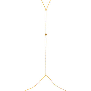 Gold Dainty Evil Eye Body Chain - Adina Eden's Jewels