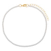 White Colored Enamel Rope Chain Anklet - Adina Eden's Jewels
