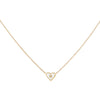 White Diamond Mini Enamel Heart Necklace 14K - Adina Eden's Jewels