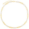  Pastel Enamel Oval Link Necklace - Adina Eden's Jewels