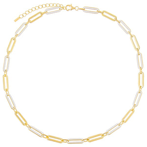  Pastel Enamel Oval Link Necklace - Adina Eden's Jewels