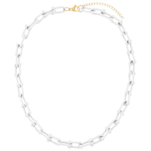  Enamel U Chain Necklace - Adina Eden's Jewels