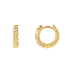  Mini Pavé Huggie Earring - Adina Eden's Jewels