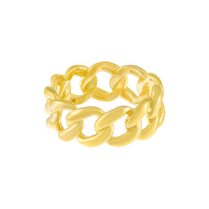  Chunky Cuban Chain Ring - Adina Eden's Jewels