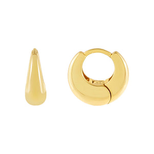 Gold Wide Huggie Earring - Adina Eden's Jewels