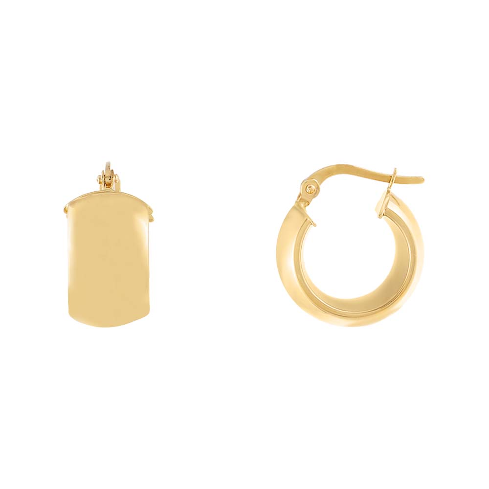 14K Gold Everyday Hoop Earring 14K - Adina Eden's Jewels