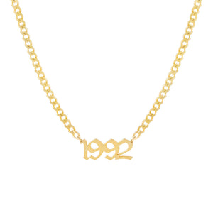 Gold Men's Gothic Year Necklace - Adina Eden's Jewels