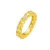 Yellow / 6 Yellow Accented Colored Eternity Band  - Adina Eden's Jewels