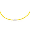 Yellow Baroque Pearl Color Beaded Choker - Adina Eden's Jewels
