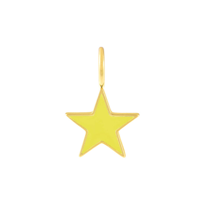 Yellow Enamel Star Charm - Adina Eden's Jewels