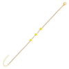 Neon Yellow Mini Enamel Triple Star Tennis Bracelet - Adina Eden's Jewels