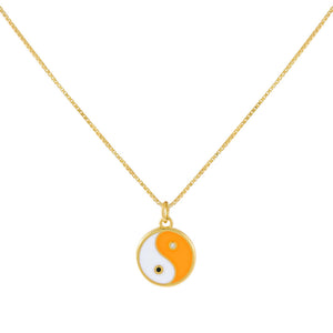  Enamel Yin & Yang Necklace - Adina Eden's Jewels